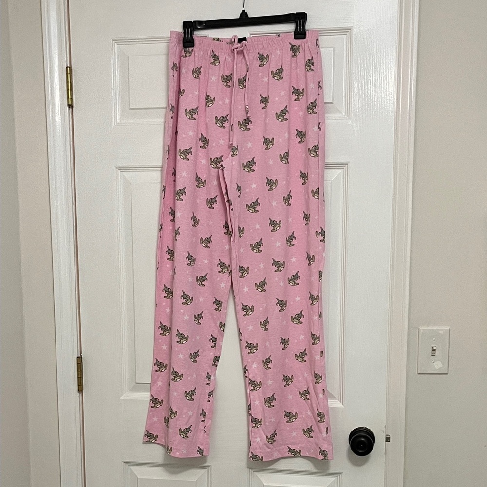 Jerry Leigh Pink Rabbit Print Lounge Pants